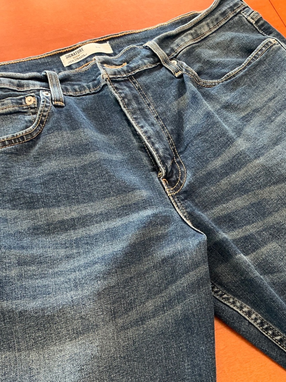 Signature by Levi Strauss Men’s Blue Jeans, Slim, 34/34